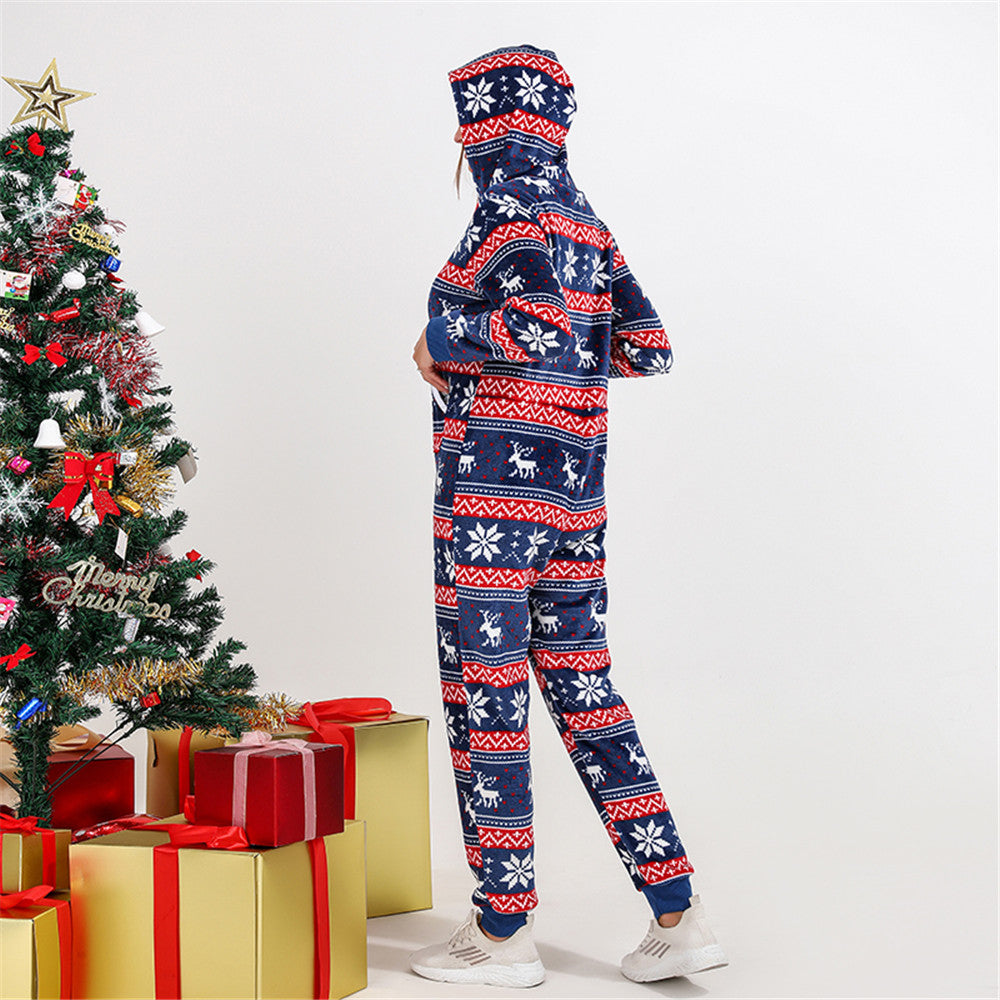 Schnee-Rentier-Weihnachts-Familien-passendes Pyjama-Set