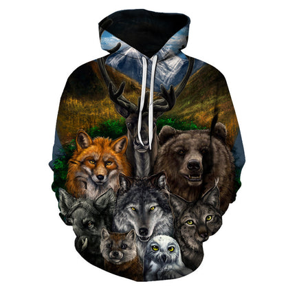 Animal Group 3D-gedruckter Kapuzenpullover