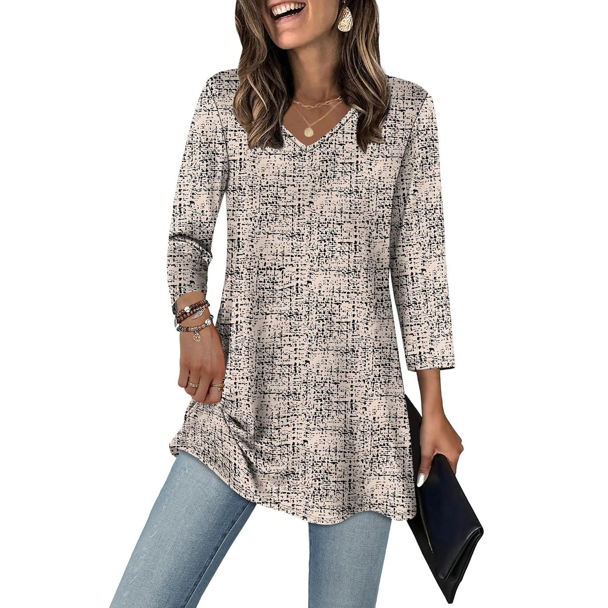 Casual Loose Sleeve Everyday Tunic Top For Women