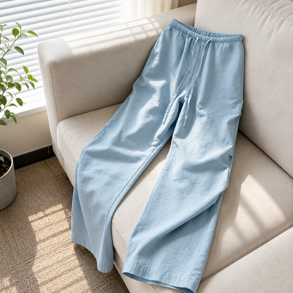 Linen Style High Rise Casual Everyday Vacation Pants For Women