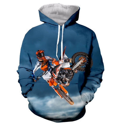 Motorrad-3D-animierte Pullover-Hoodie-Kollektion