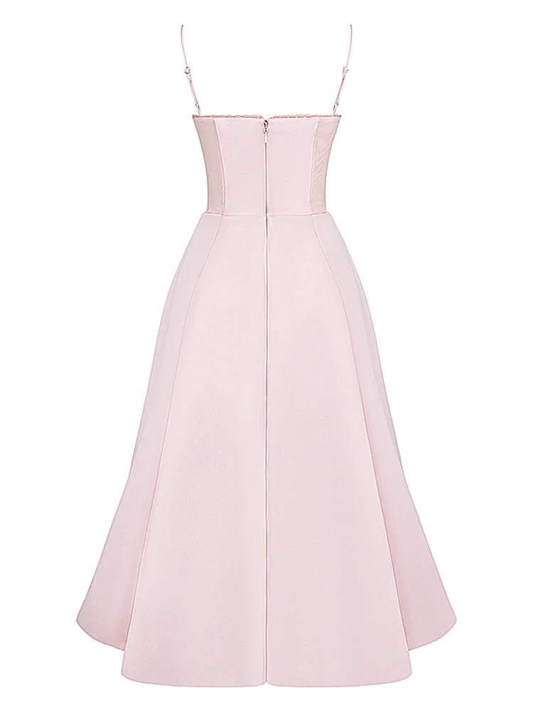 Sweetheart Neckline Cinched Waist A Line Midi Dress Outfit Lander Sweetheart Neckline Cinched Waist A Line Midi Dress Outfit Lander