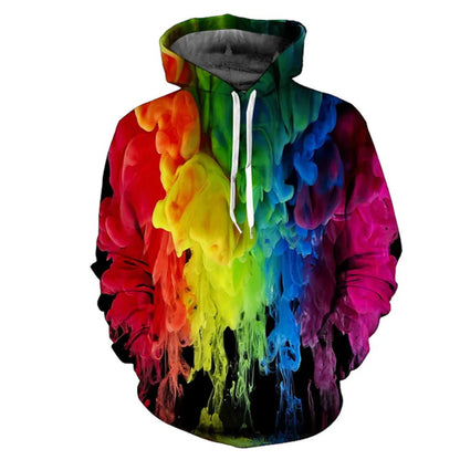 Multi Shade Smoke Effect Digital Printed Hoodie