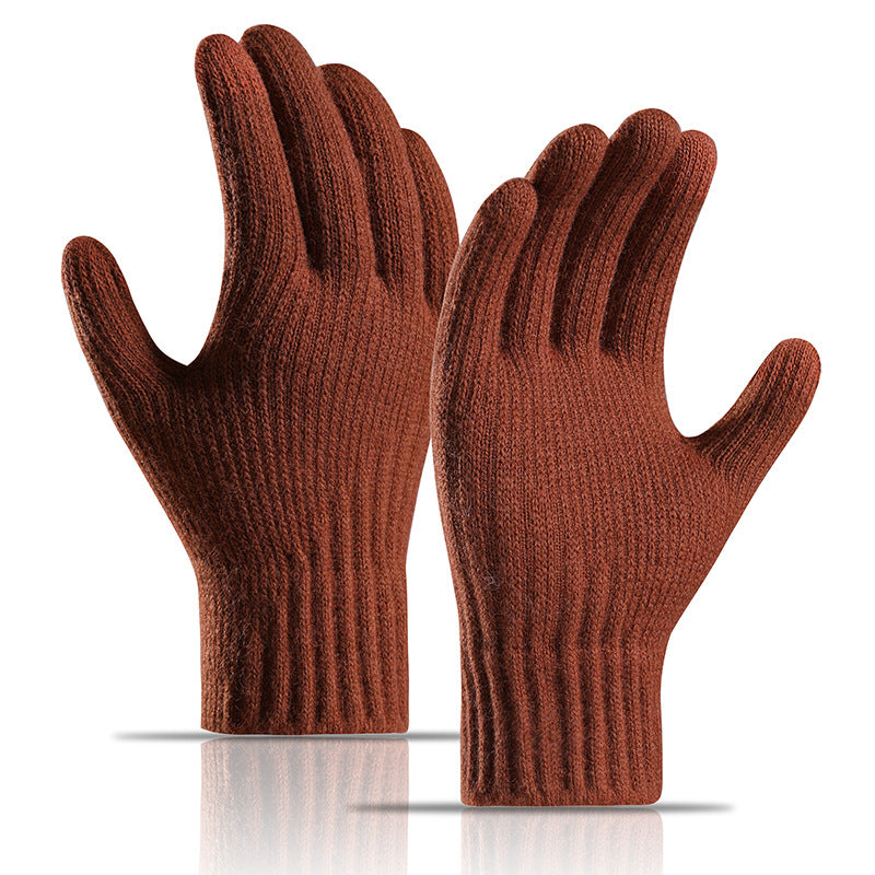 Gants tricotés rembourrés doublés de polaire d'hiver