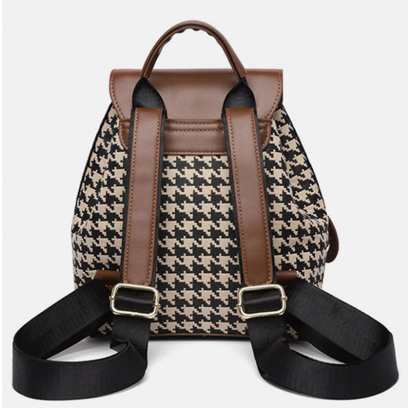 Houndstooth Pattern Backpack Bags