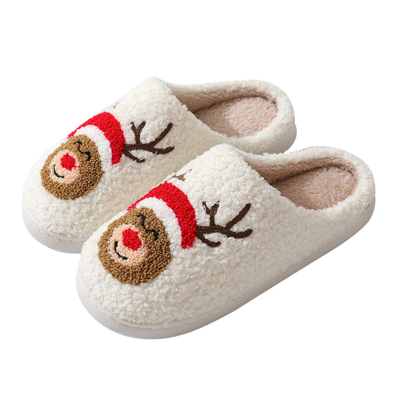 Cartoon Santa Claus Cotton Christmas Slippers