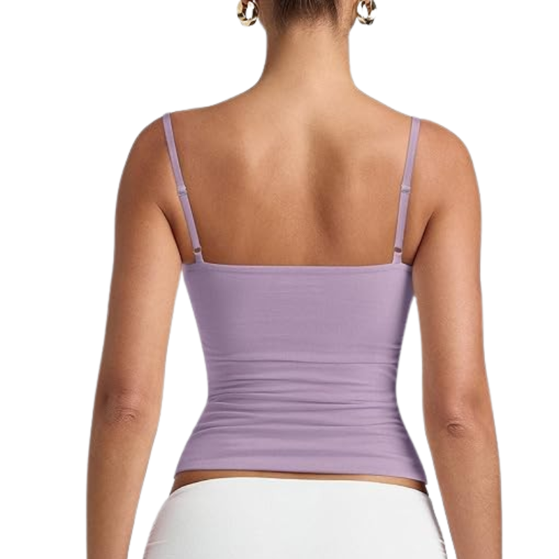 Double Lined Adjustable Cami Tank Top For Women