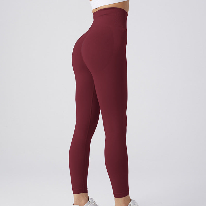 Nahtlose, sportliche, schlichte Leggings