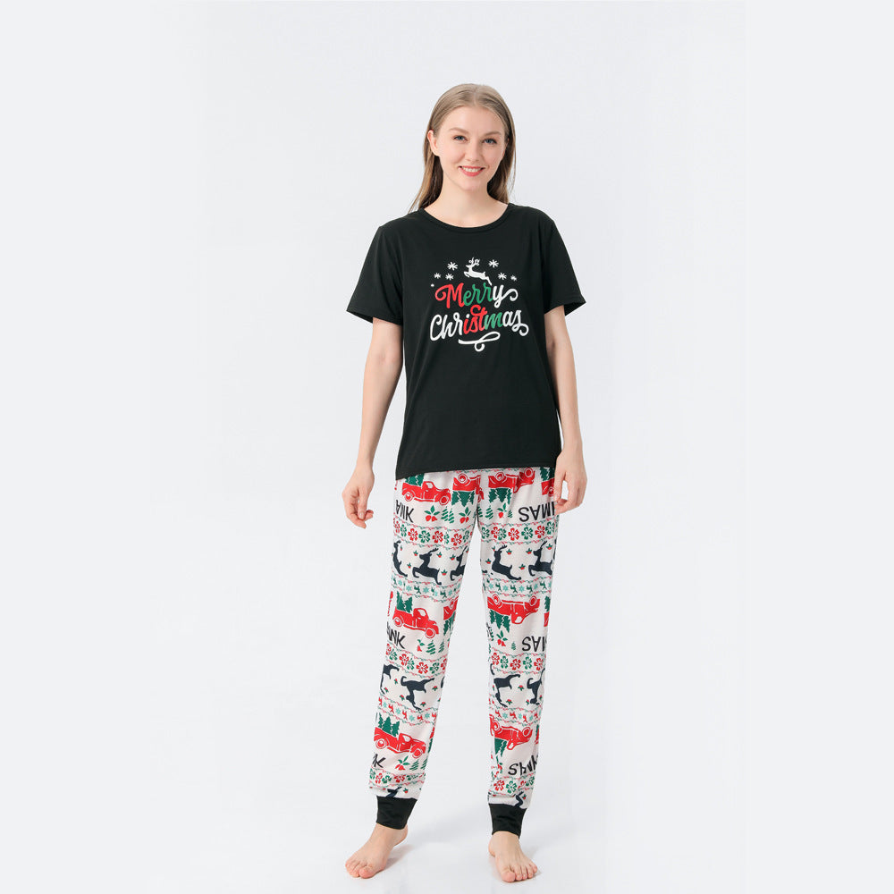 Ensemble de pyjama assorti familial imprimé joyeux Noël