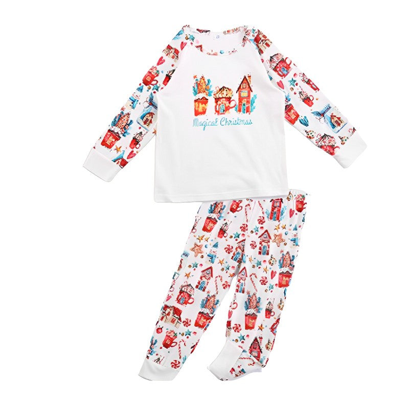 Accueil Ensemble de pyjamas assortis pour la famille de Noël magique