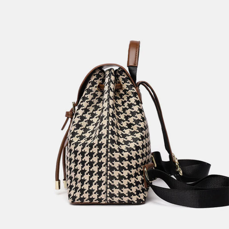 Houndstooth Pattern Backpack Bags