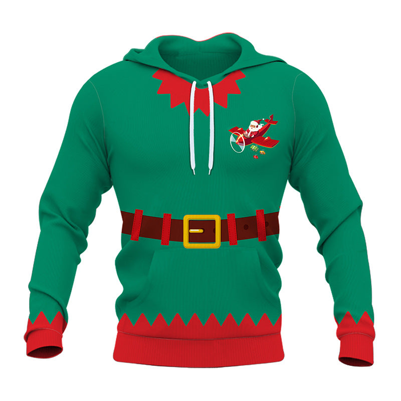 Bedruckte klassische 3D-Hoodie-Kollektion mit Weihnachtsmann und Weihnachtsmann