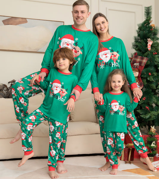 Ho Ho Ho Santa Weihnachts-Familien-passendes Pyjama-Set