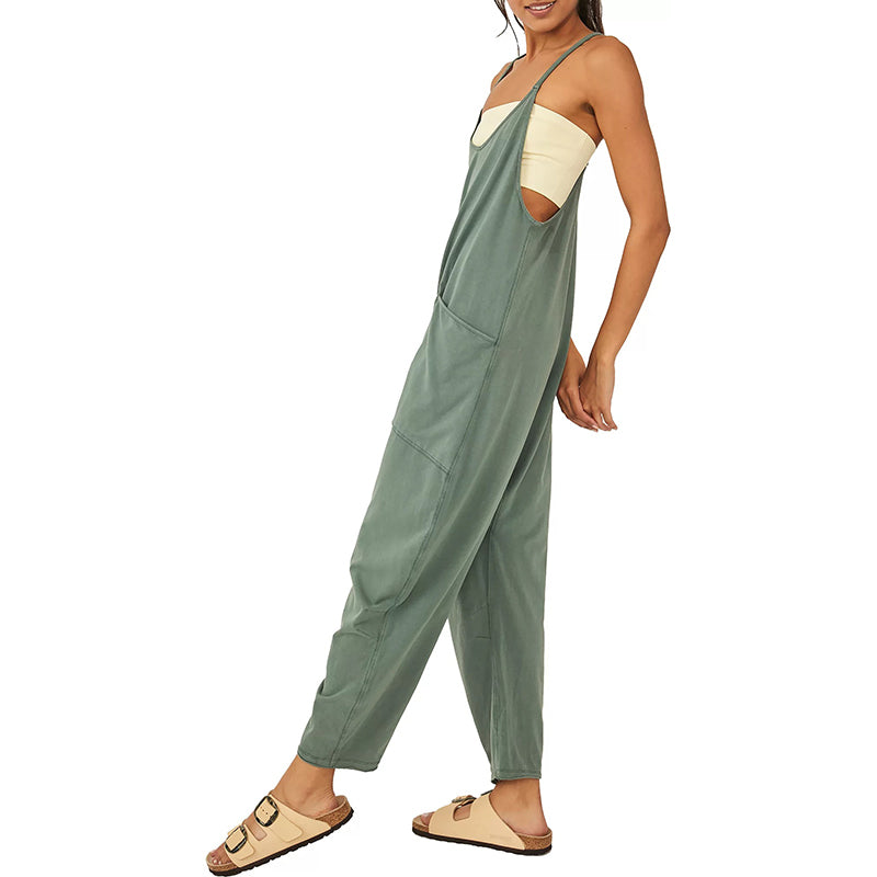Wide Length Jumpsuit With Pockets-My Comfy Blouse