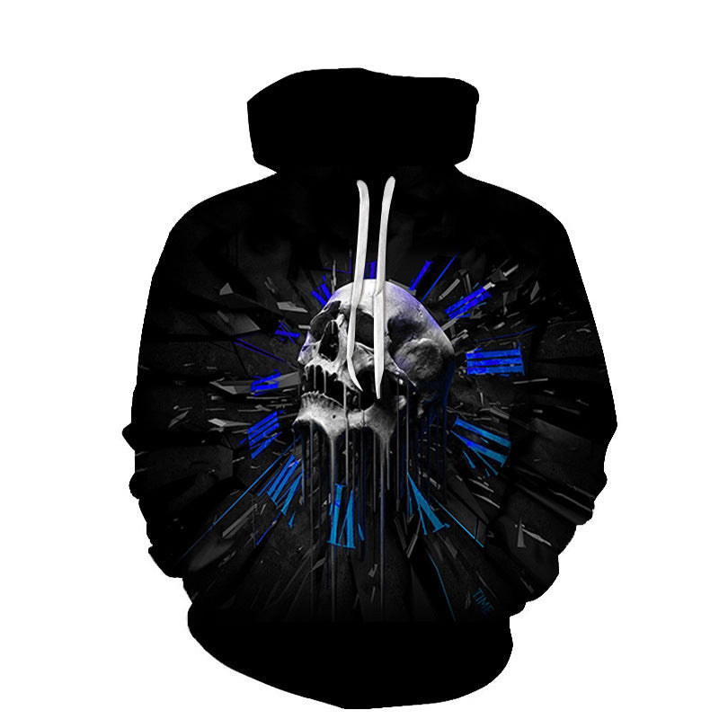 Elegante, klassische Hoodie-Kollektion mit Totenkopf-3D-Druck