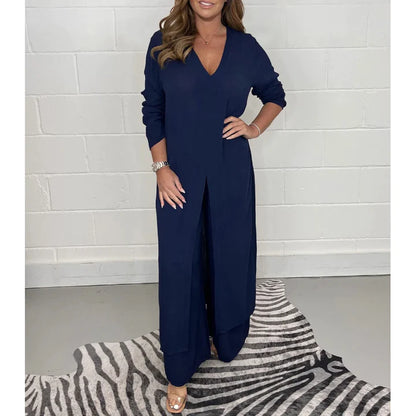 Costume décontracté 2 pièces avec haut long et pantalon 