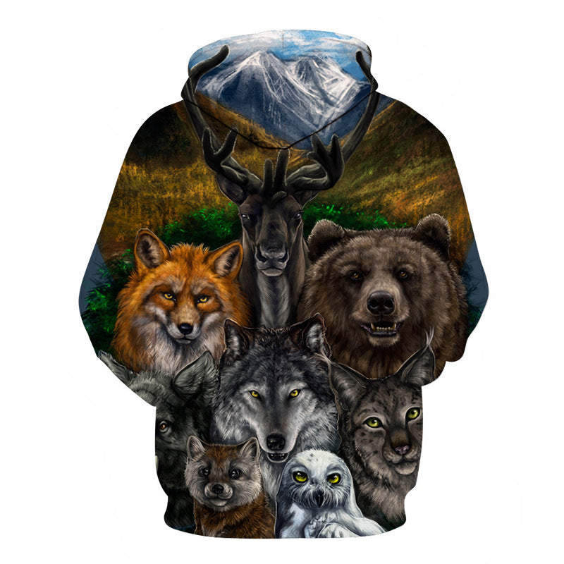 Animal Group 3D Printed Hoodie