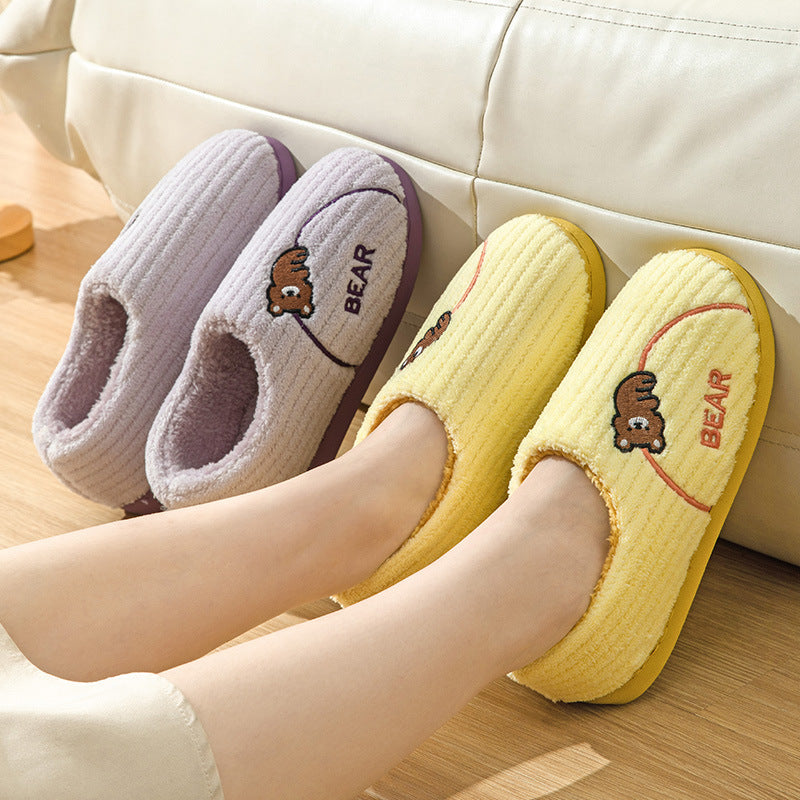 Chaussures d'hiver en peluche ours