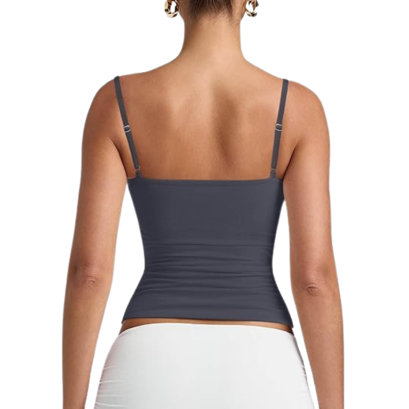 Double Lined Adjustable Cami Tank Top For Women