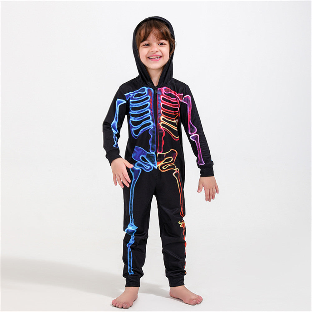 Radiant Halloween Family Matching Hoodie Jumpsuit Set