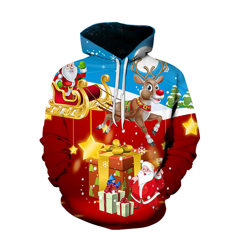 Christmas Fashion Santa 3D Printed Hoodie