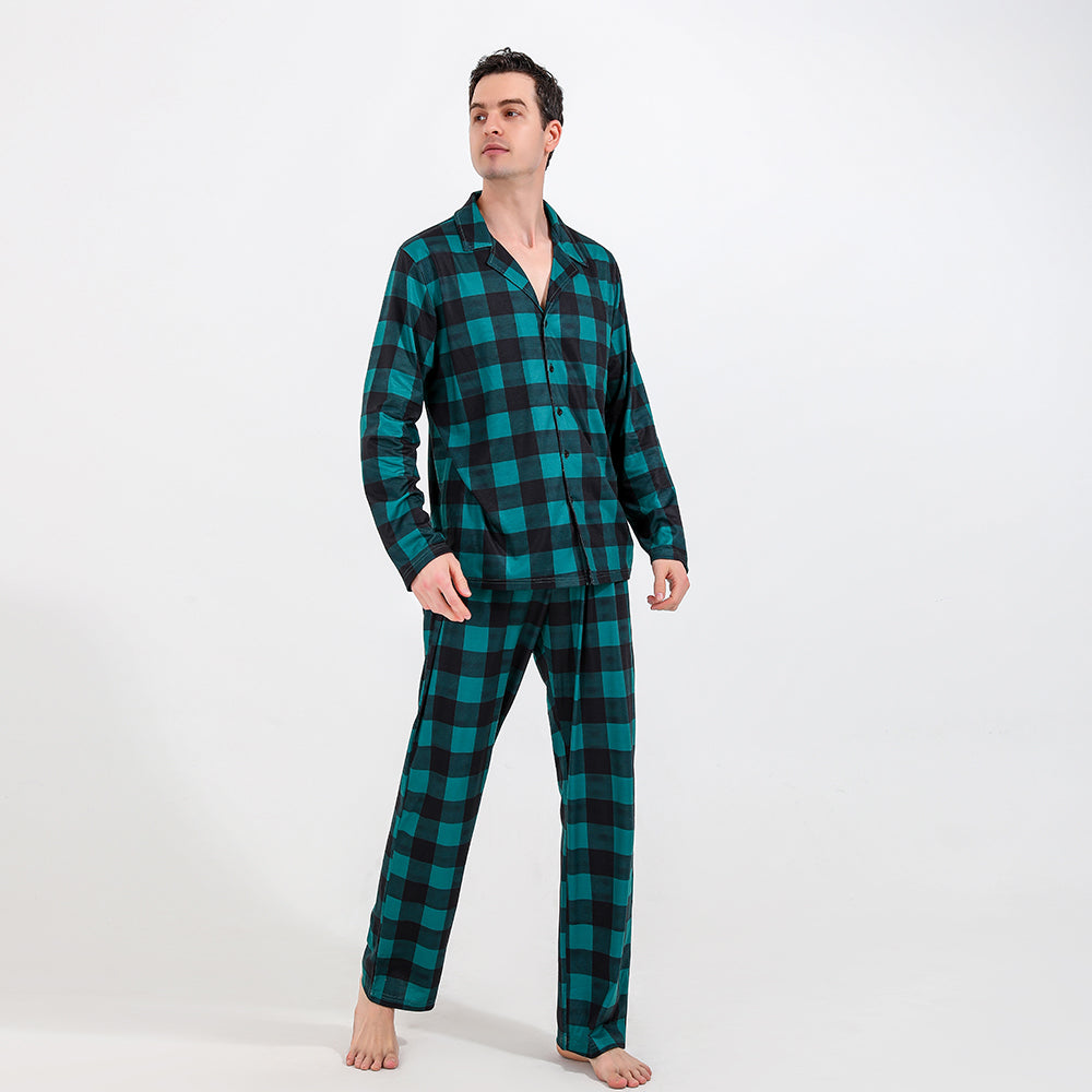 Plaid Pattern Christmas Family Matching Pajamas Set