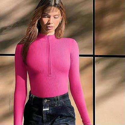 Body amincissant à manches longues sans couture à la mode