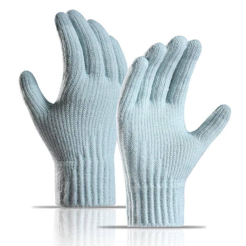 Gants tricotés rembourrés doublés de polaire d'hiver