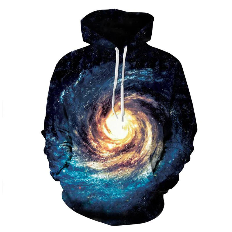 Spiral Galaxy 3D Printed Casual Hoodie