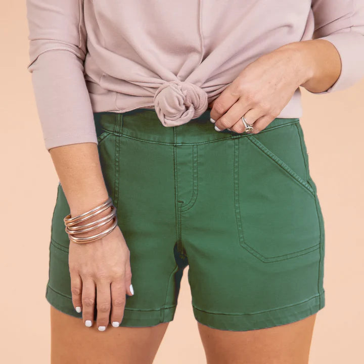 Shorts aus Stretch-Twill