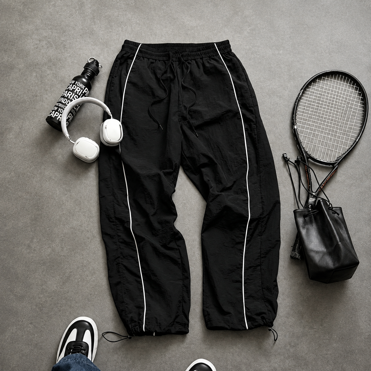 Casual Loose Jogger Pants With Drawstring For Men