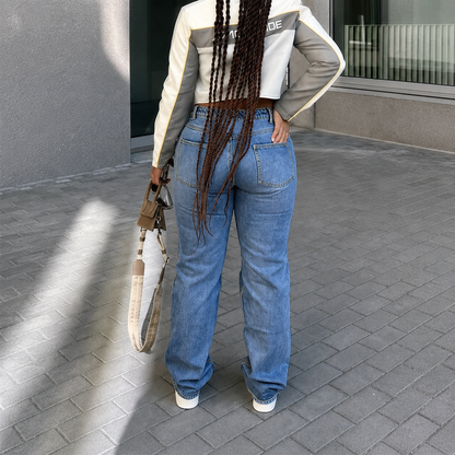 Slim Fit Casual Versatile Style Jeans For Women