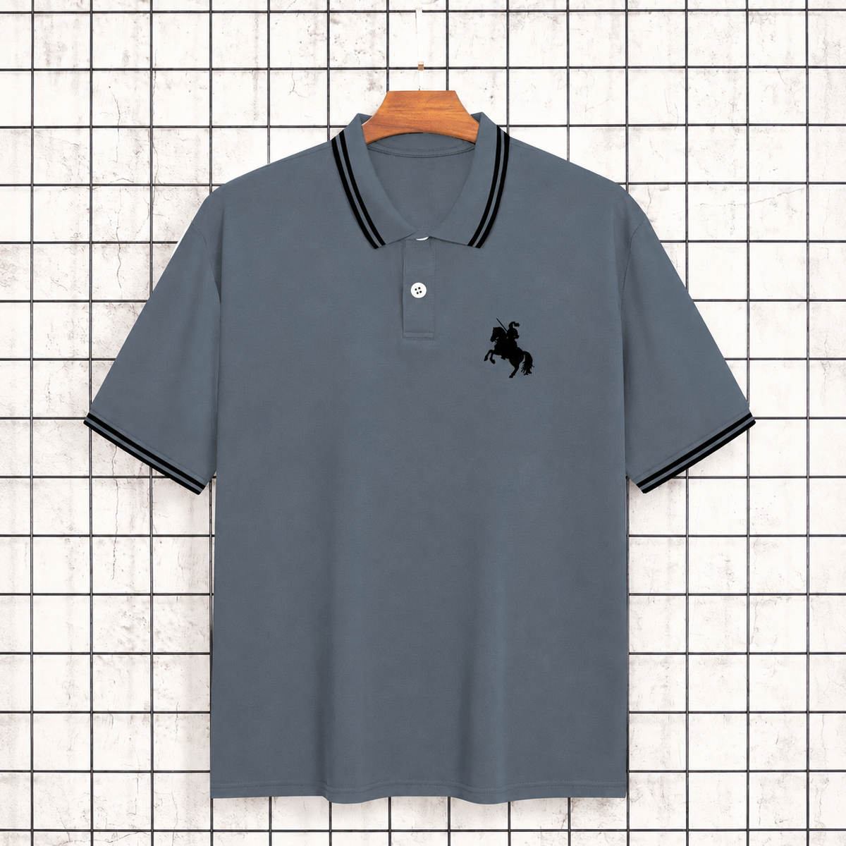 Regular Fit Short Sleeve Casual Polo Shirt For Men