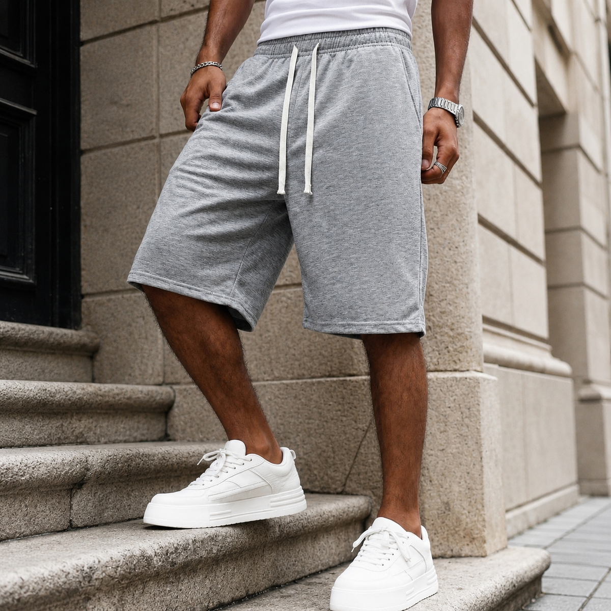 Loose Fit Casual Sports Wide Pants For Men