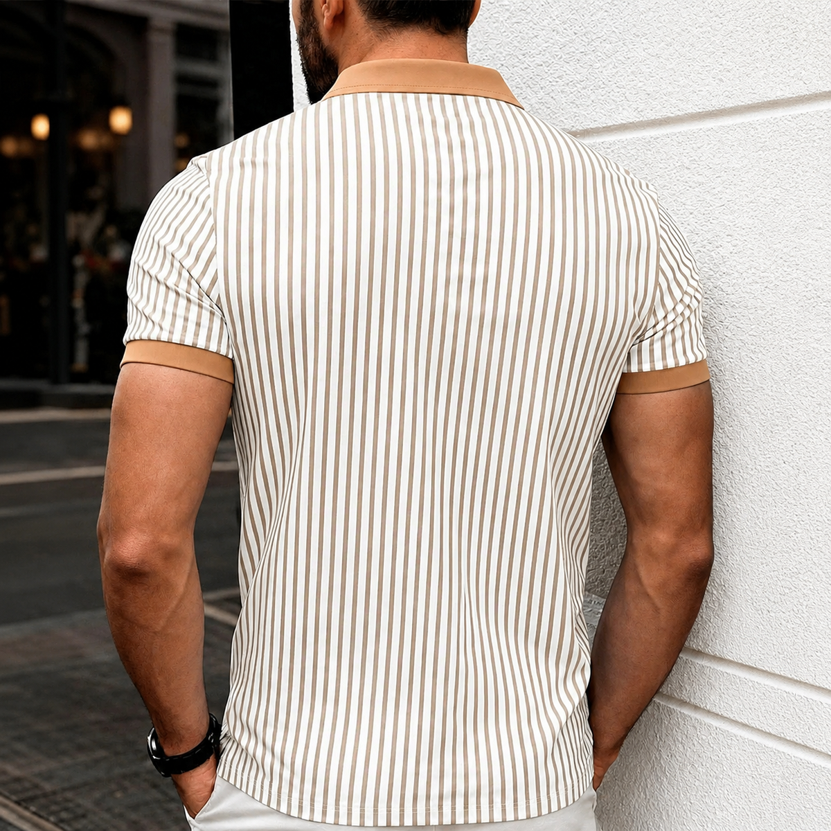 Regular Fit Short Sleeve Casual Polo Shirt For Men