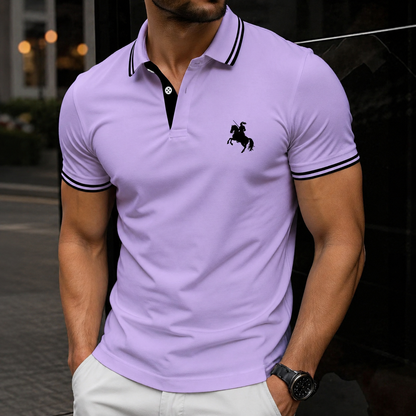 Regular Fit Short Sleeve Casual Polo Shirt For Men