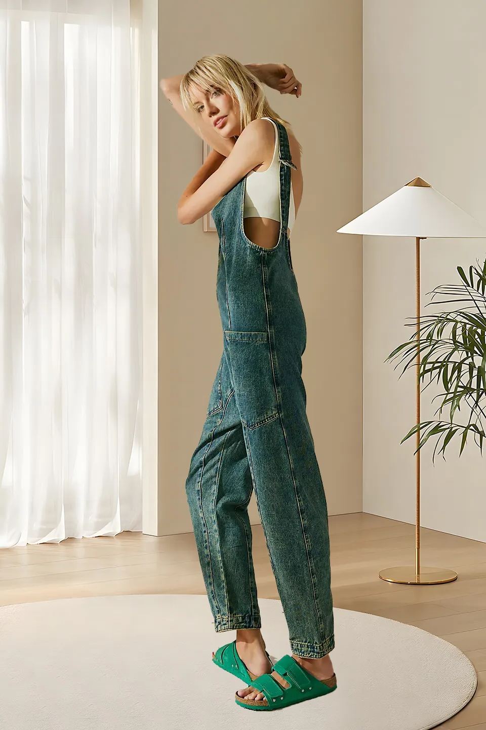 Stylish Denim Jumpsuit With Pockets