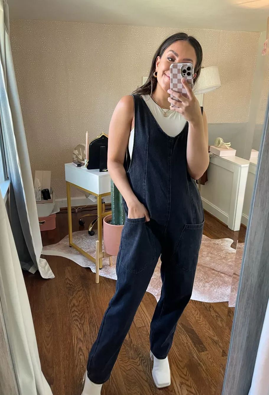 Stylish Denim Jumpsuit With Pockets