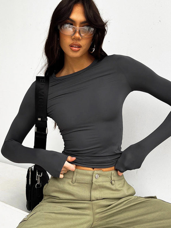 Elegant Slim Fit Long Sleeve T Shirt