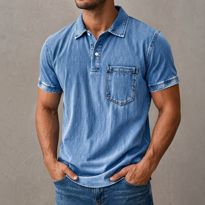 Regular Fit Short Sleeve Casual Polo Shirt For Men