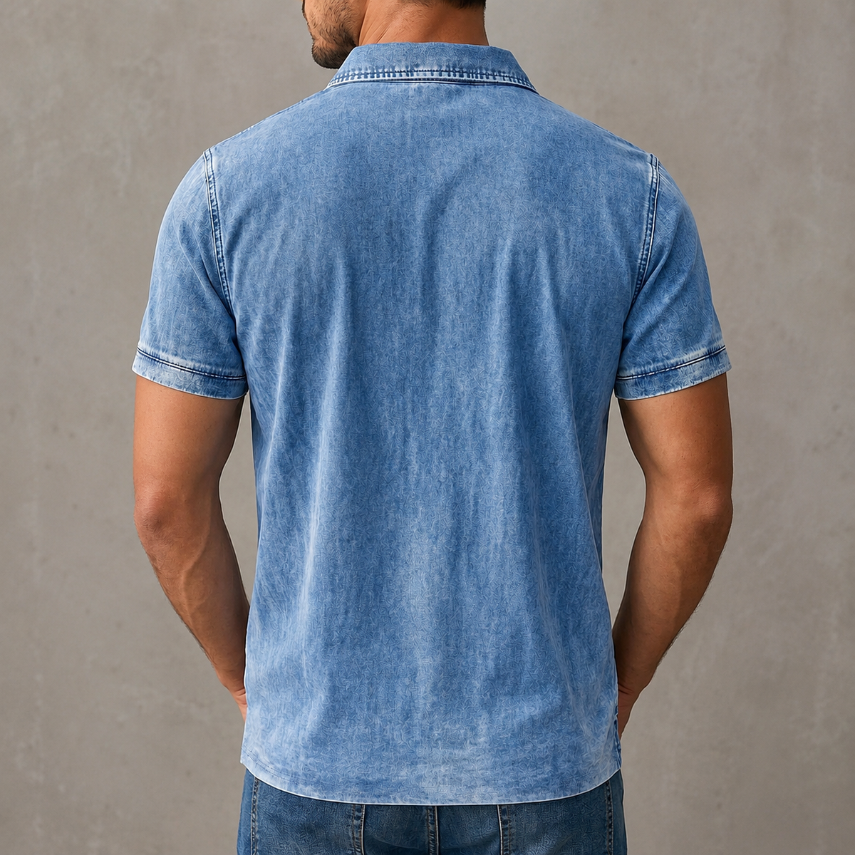 Regular Fit Short Sleeve Casual Polo Shirt For Men