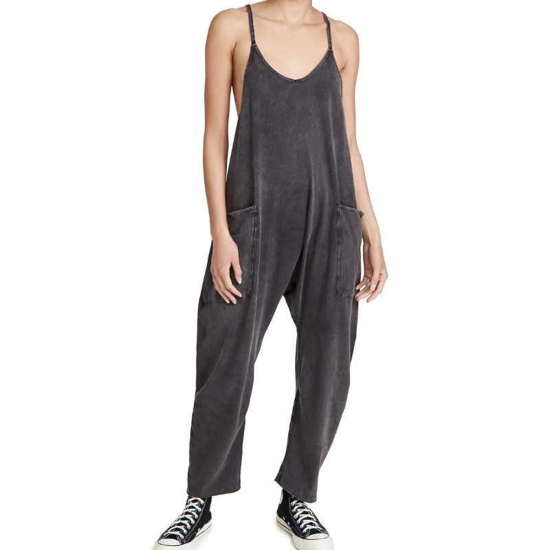 Wide Length Jumpsuit With Pockets-My Comfy Blouse