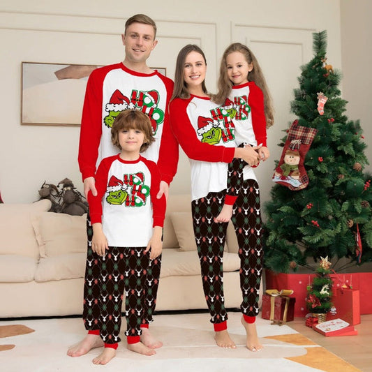 The Festive Christmas Grinch Family Matching Pajama Set