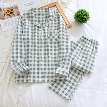 Cozy Long Sleeve Plaid Pajama Set