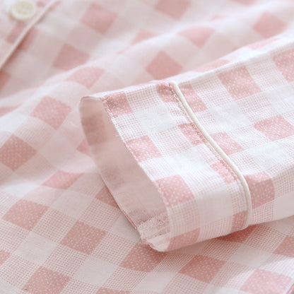 Cozy Long Sleeve Plaid Pajama Set