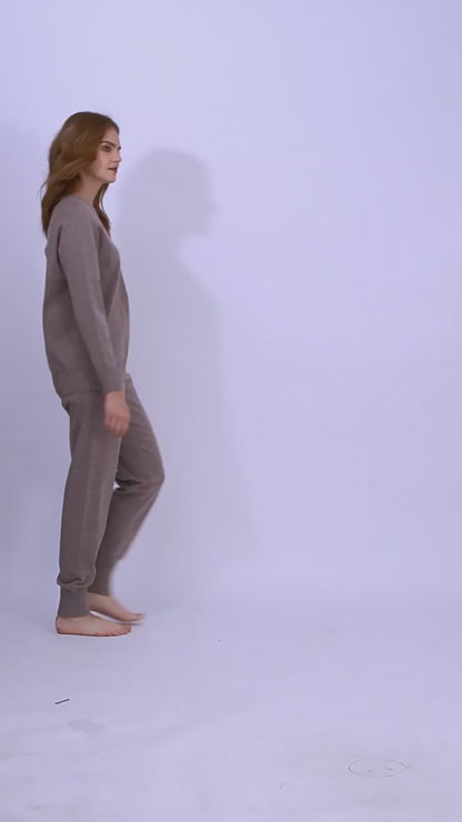 Ensemble pull et pantalon décontracté d'hiver 2 pièces