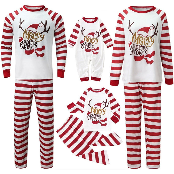 Das festliche Candy Cane-Familienpyjama-Set