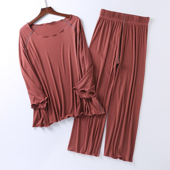 Women's Wide-Legged Pants Pajama Set Ensemble