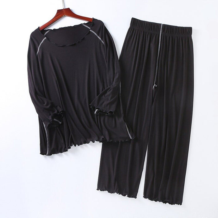Women's Wide-Legged Pants Pajama Set Ensemble