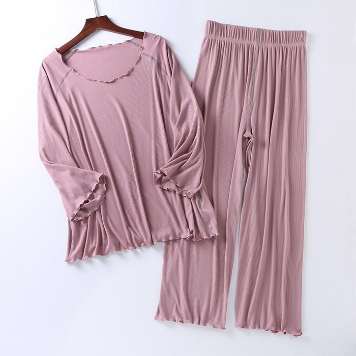 Women's Wide-Legged Pants Pajama Set Ensemble